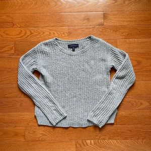 gray chenille pullover cozy sweater
